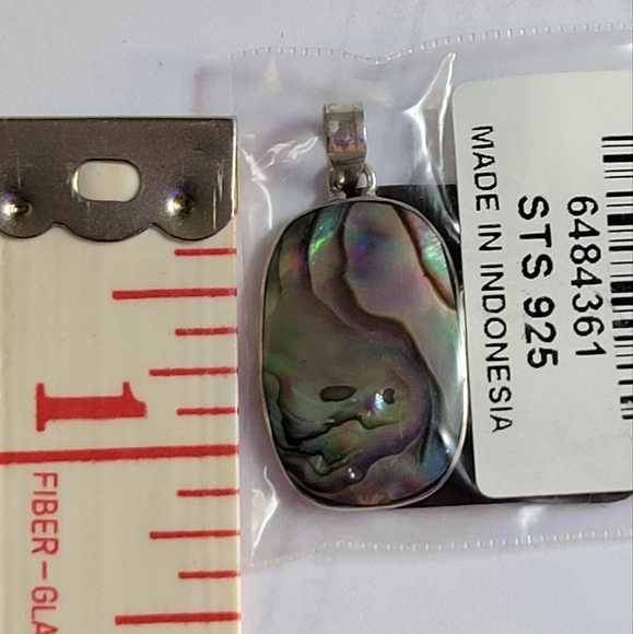 Abalone shell pendant in sterling silver - Picture 5 of 7